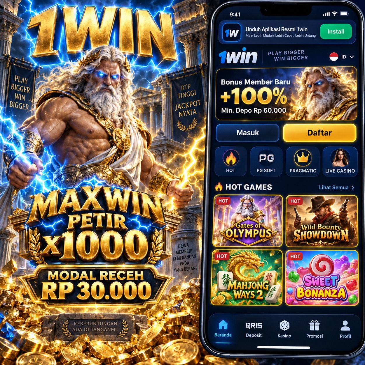 1WIN - Daftar Game Online dengan Pilihan Slot yang Beragam
