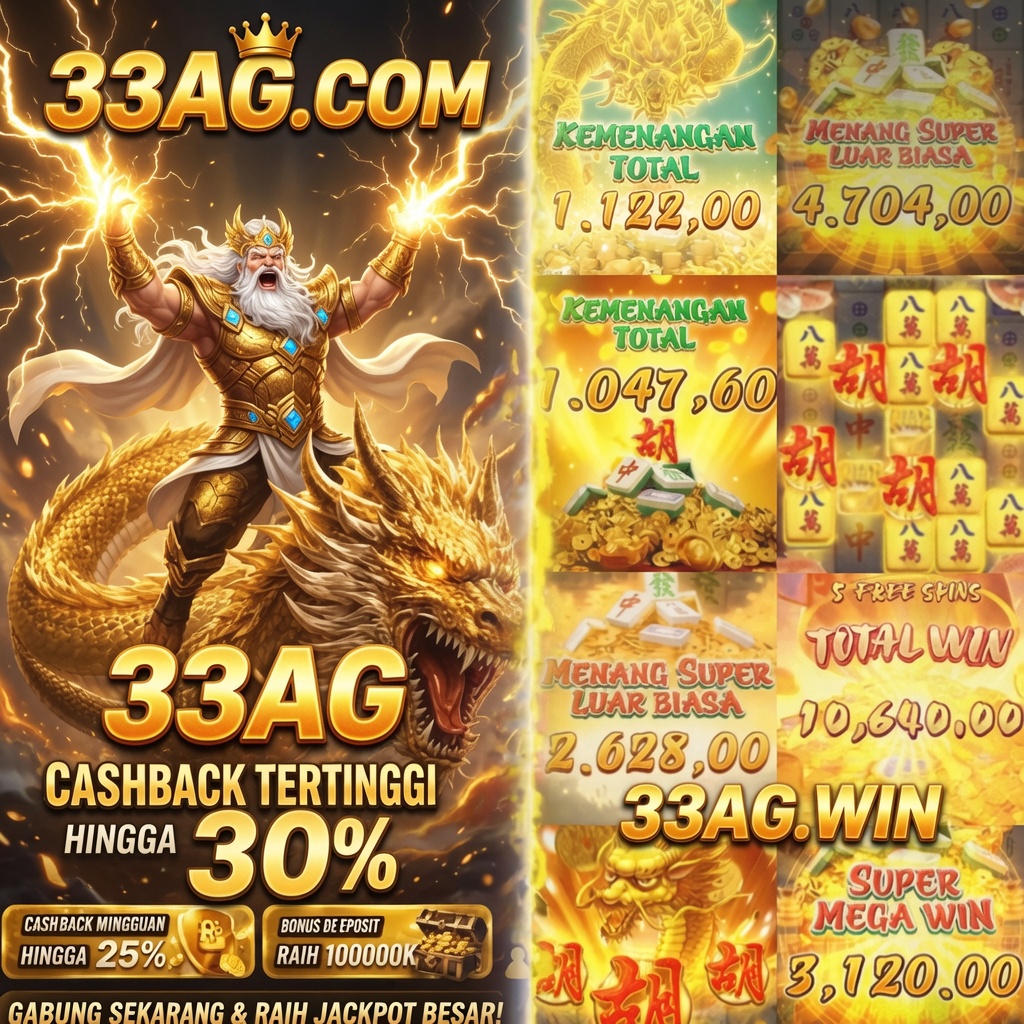 33AG - Game Slot Online dengan Beragam Tema dan Fitur Bonus