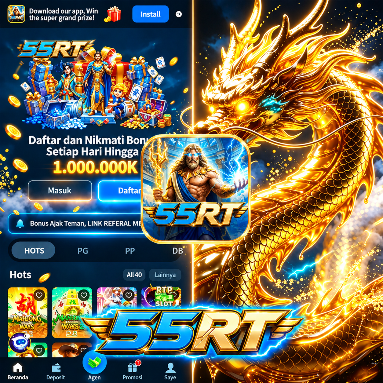 Balapan 55rt